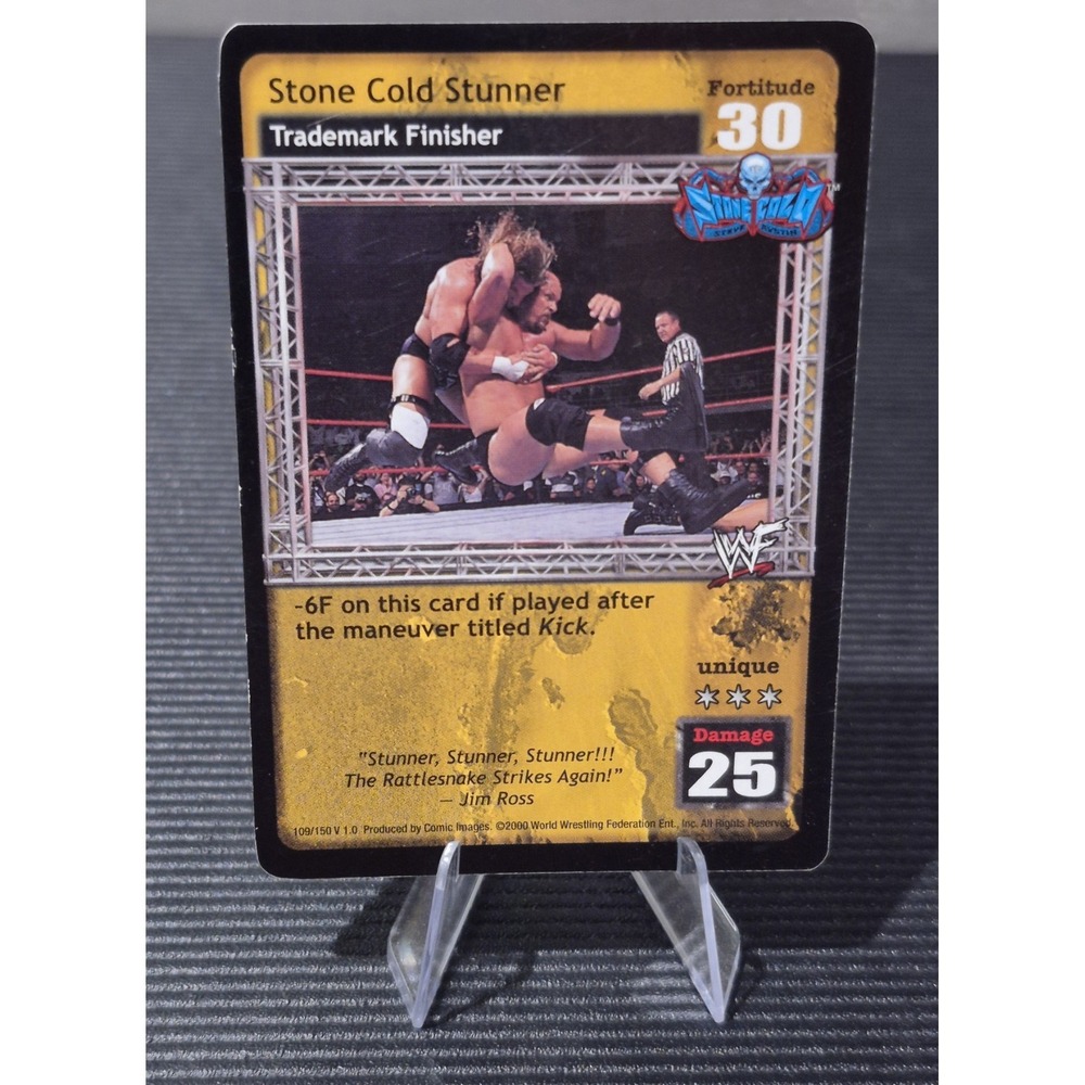 2000 WWF Comic Images Stone Cold Steve Austin #109 Raw Deal CCG Stunner Promo‎